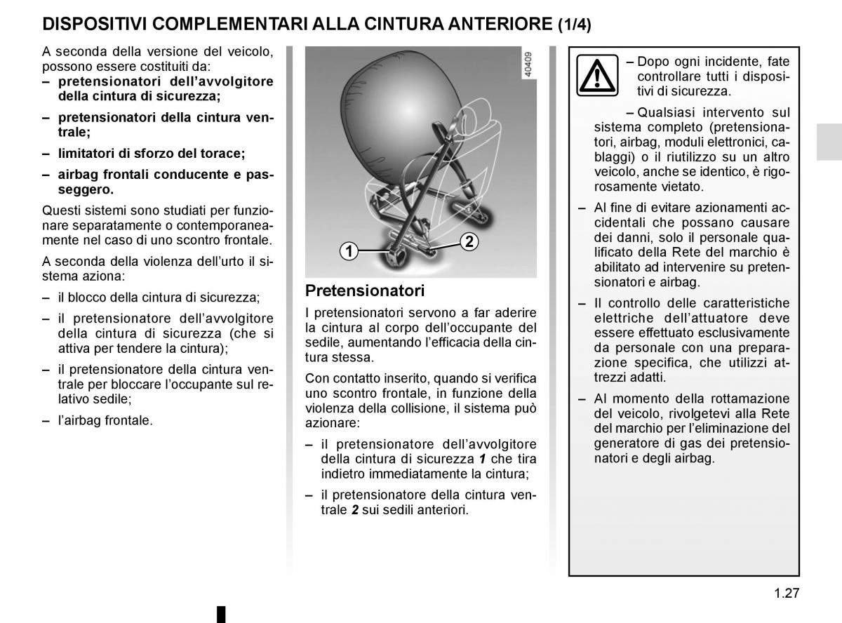 Renault Espace V 5 manuale del proprietario / page 33