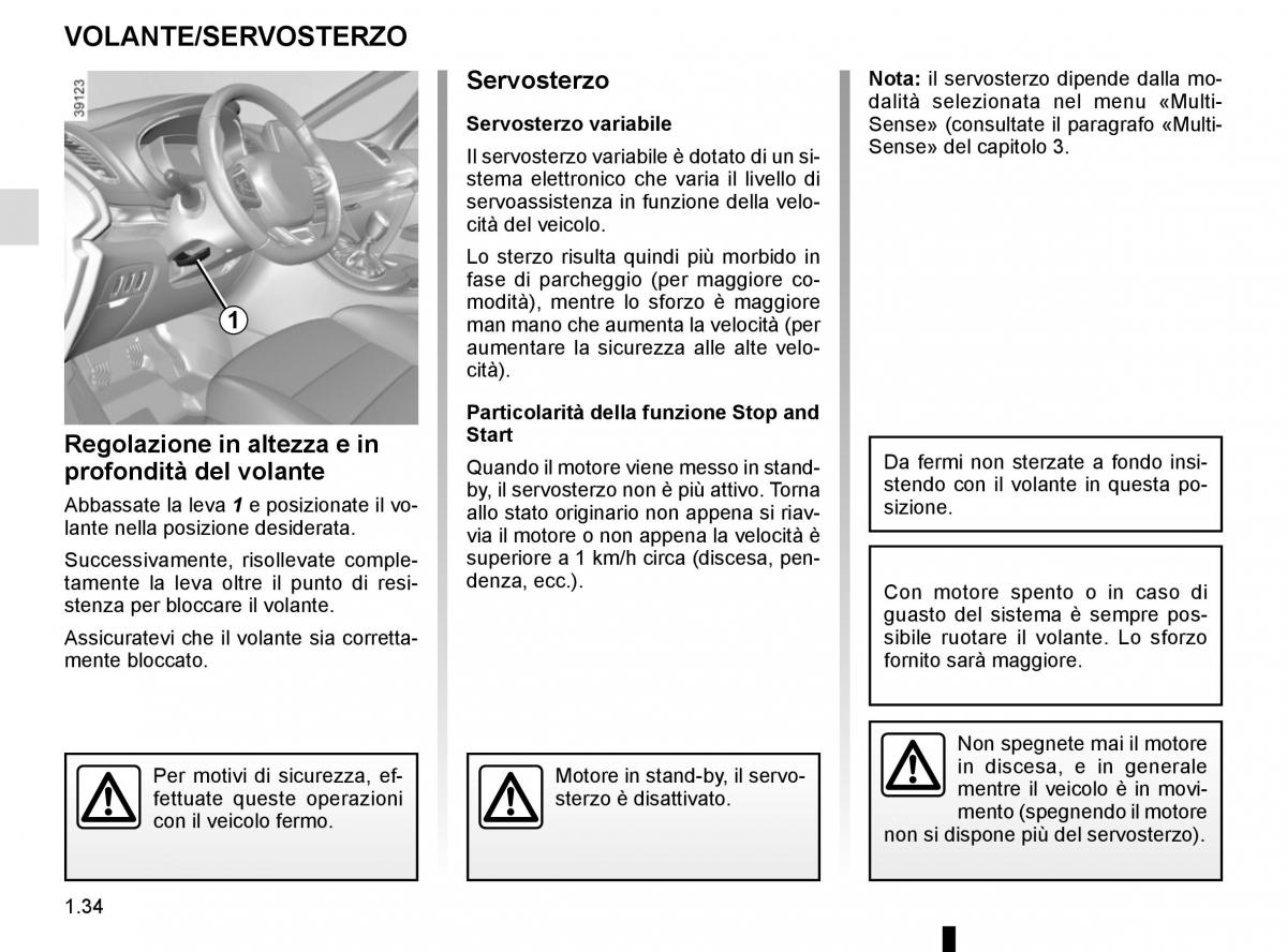 Renault Espace V 5 manuale del proprietario / page 40