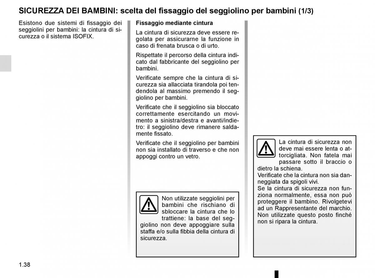 Renault Espace V 5 manuale del proprietario / page 44