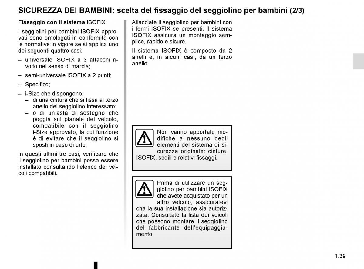 Renault Espace V 5 manuale del proprietario / page 45