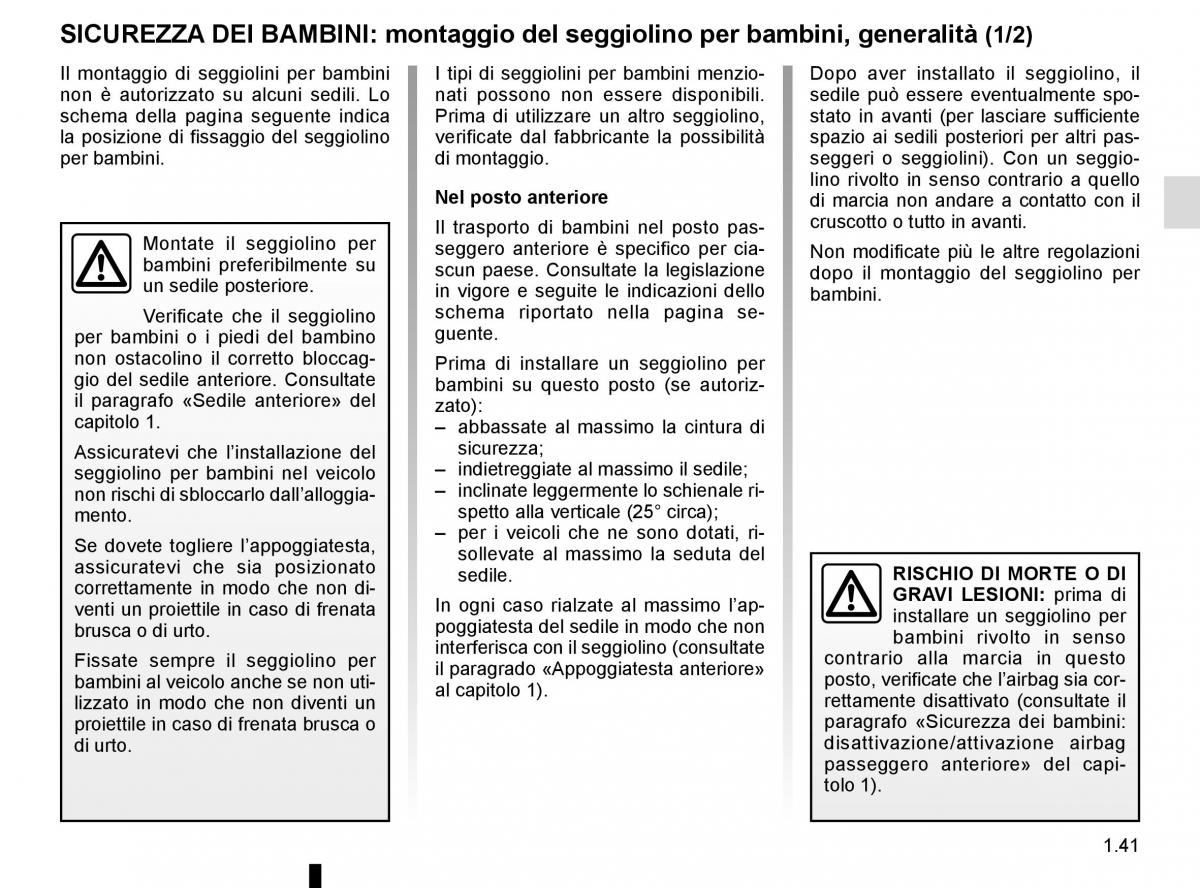 Renault Espace V 5 manuale del proprietario / page 47