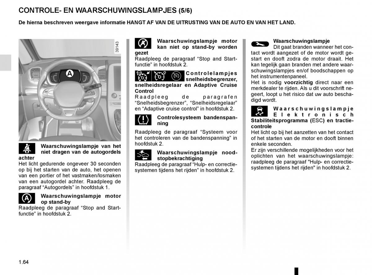 Renault Espace V 5 handleiding / page 70