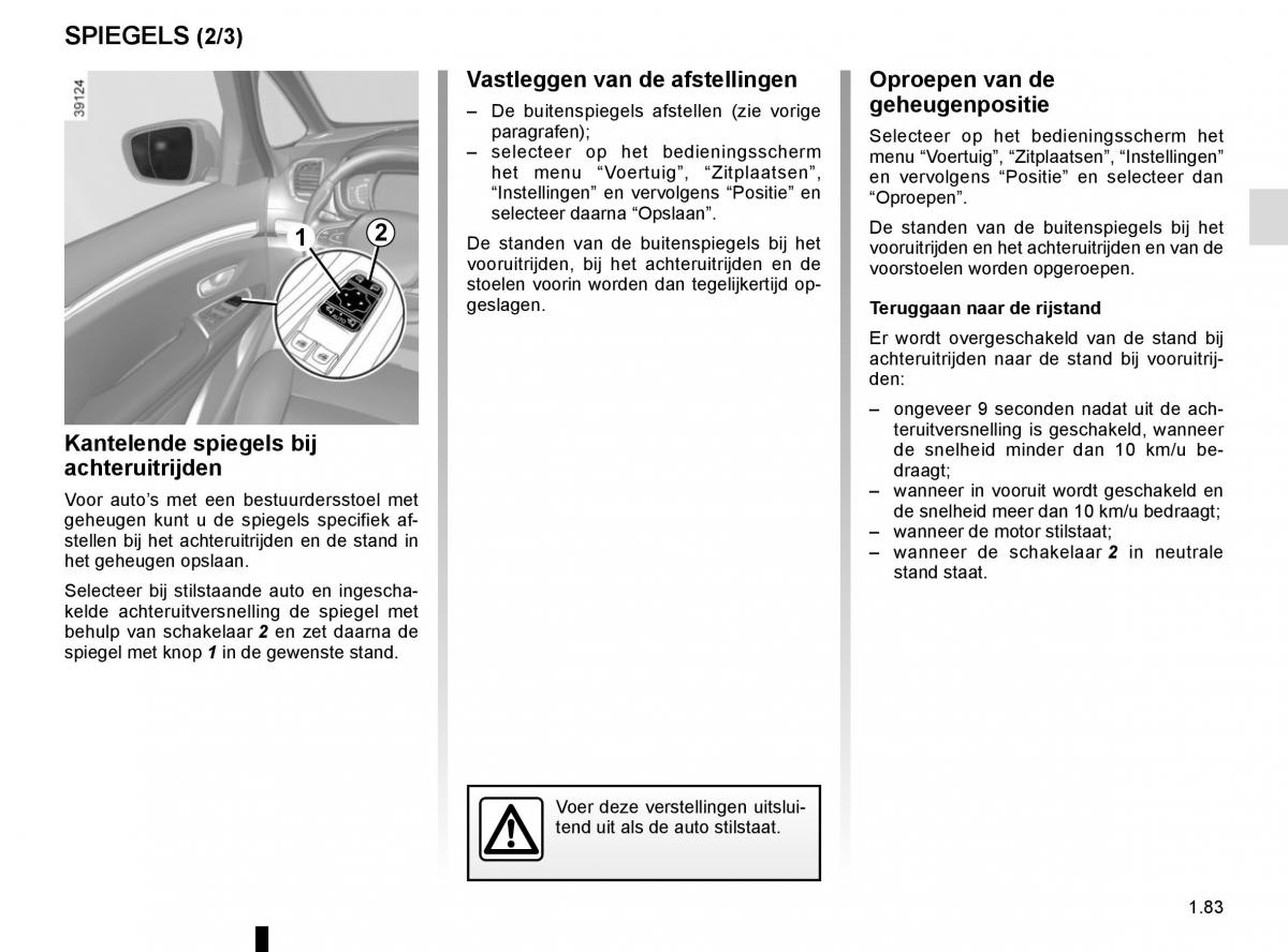 Renault Espace V 5 handleiding / page 89