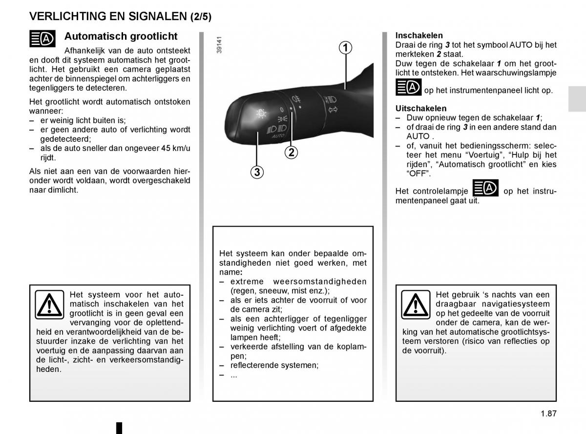 Renault Espace V 5 handleiding / page 93