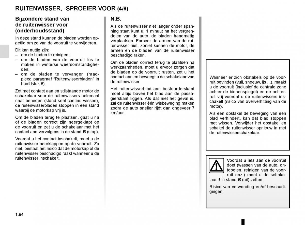 Renault Espace V 5 handleiding / page 100