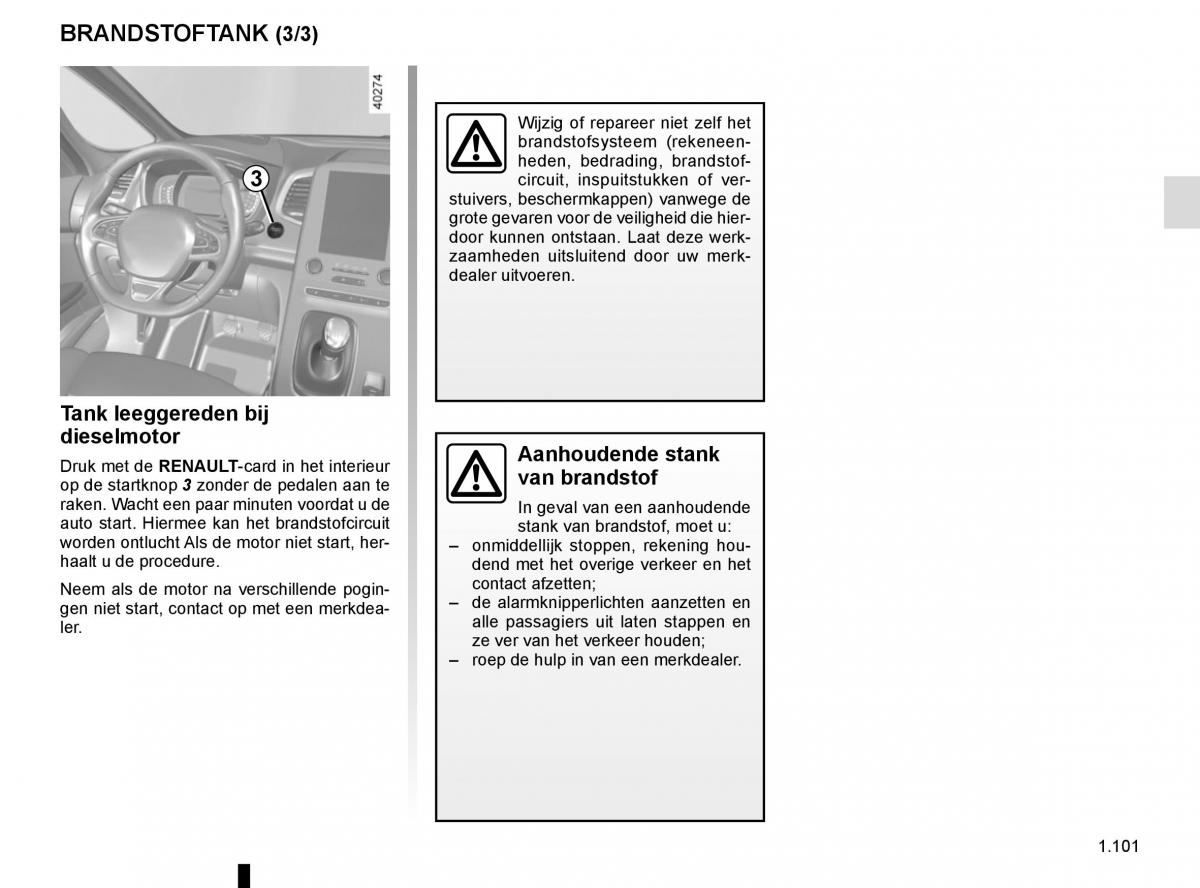 Renault Espace V 5 handleiding / page 107