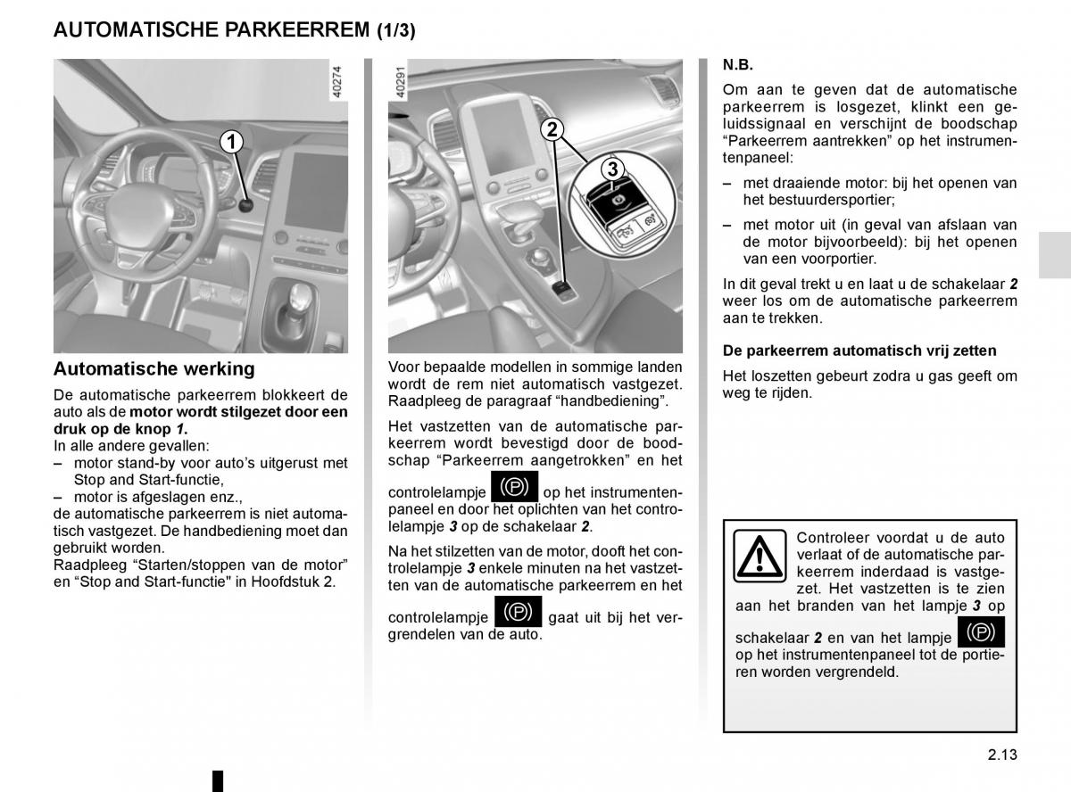 Renault Espace V 5 handleiding / page 121