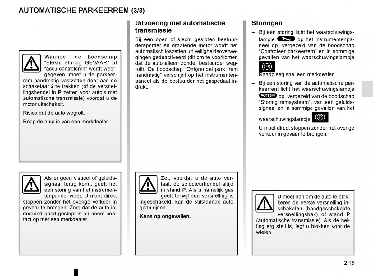 Renault Espace V 5 handleiding / page 123