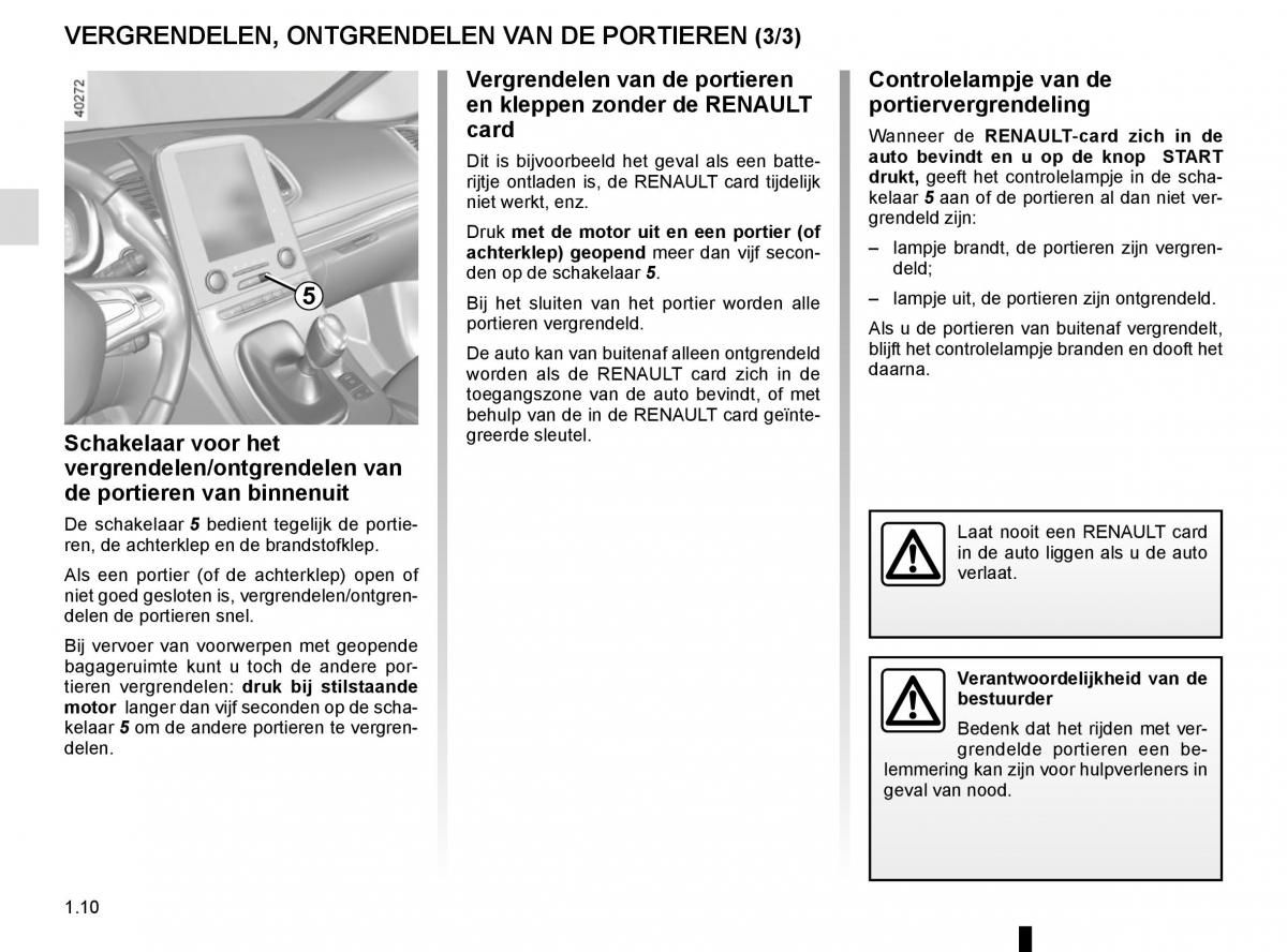 Renault Espace V 5 handleiding / page 16