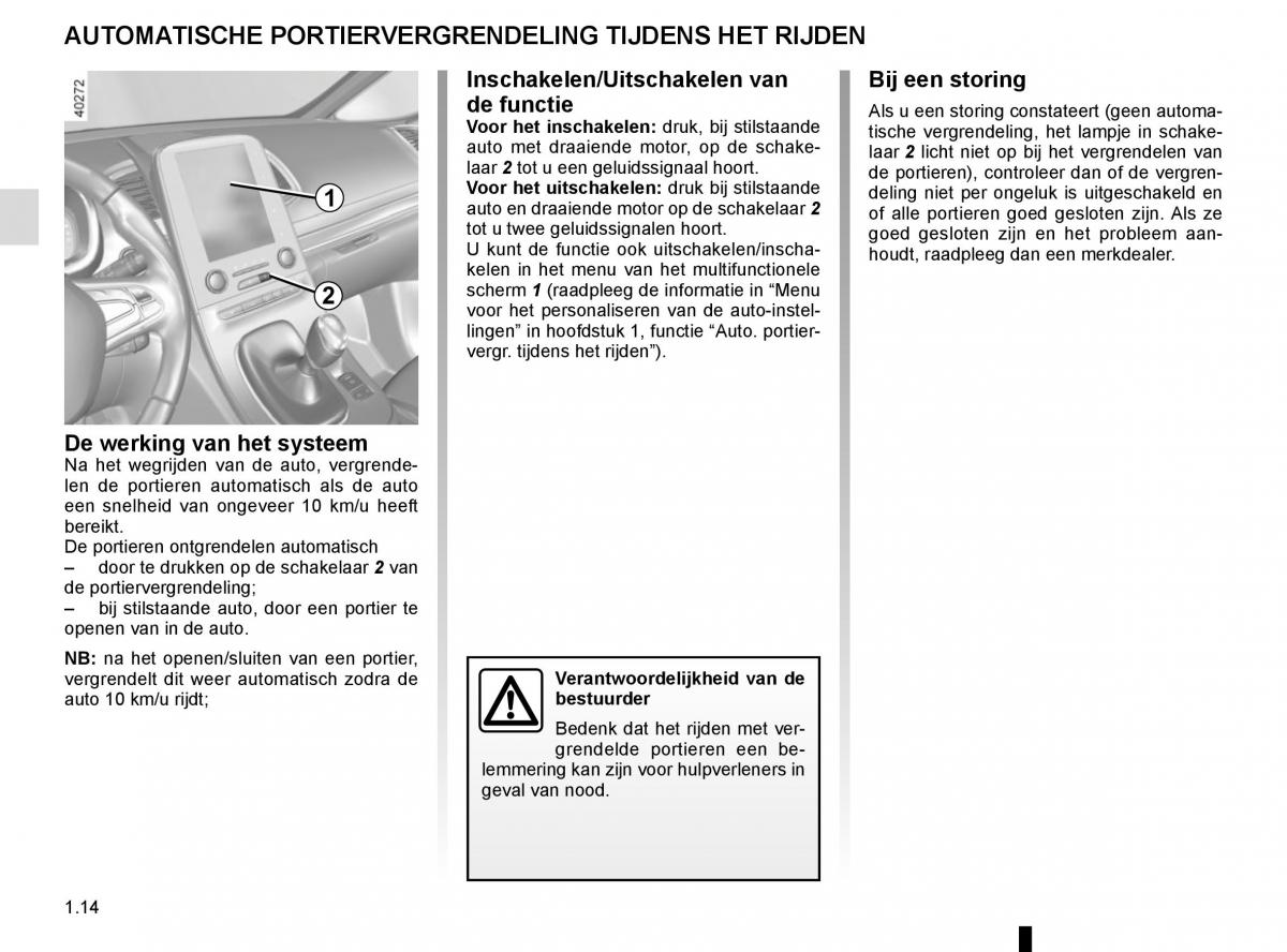 Renault Espace V 5 handleiding / page 20