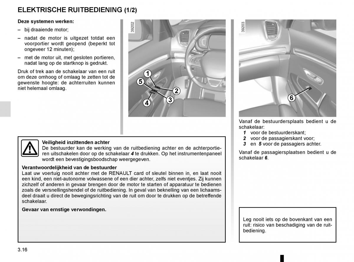 Renault Espace V 5 handleiding / page 204