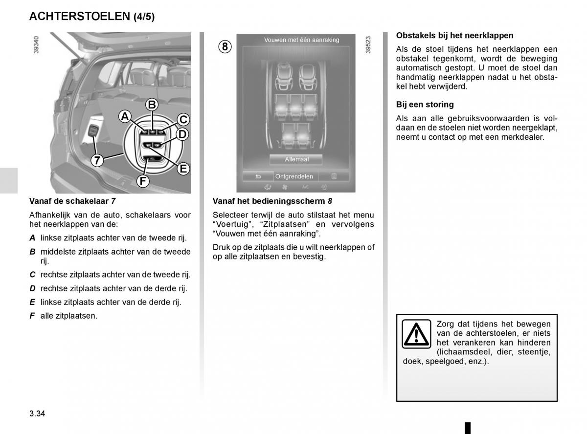 Renault Espace V 5 handleiding / page 222