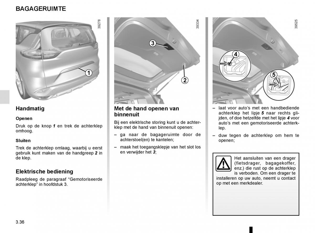 Renault Espace V 5 handleiding / page 224