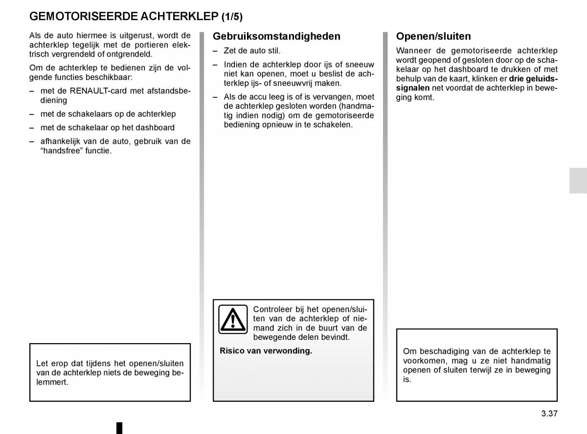 Renault Espace V 5 handleiding / page 225