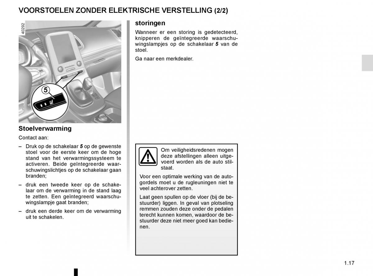 Renault Espace V 5 handleiding / page 23