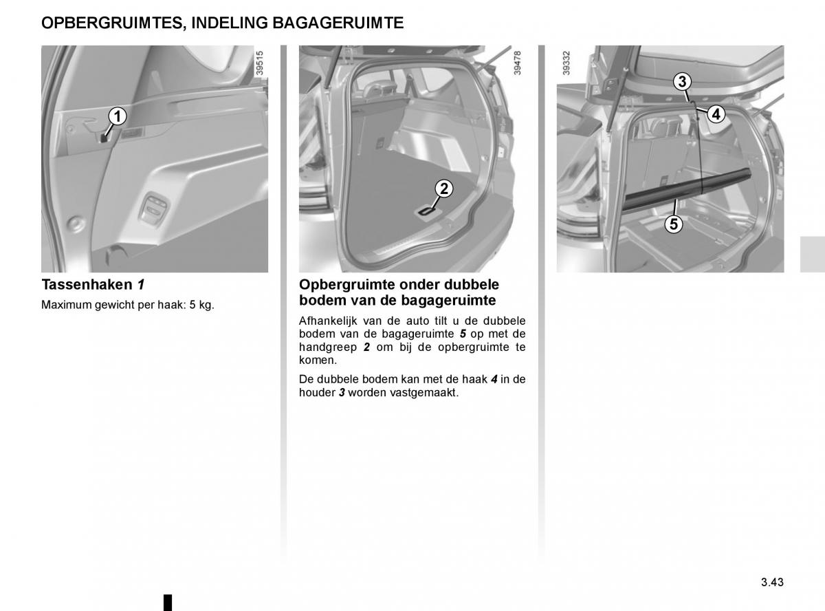 Renault Espace V 5 handleiding / page 231