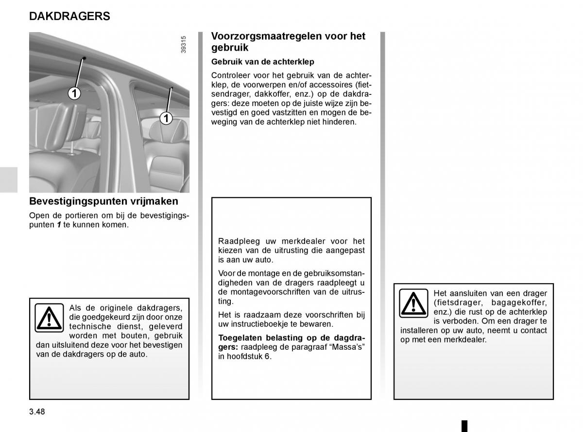 Renault Espace V 5 handleiding / page 236