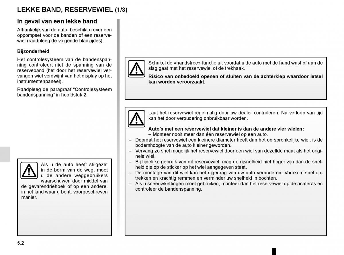 Renault Espace V 5 handleiding / page 258