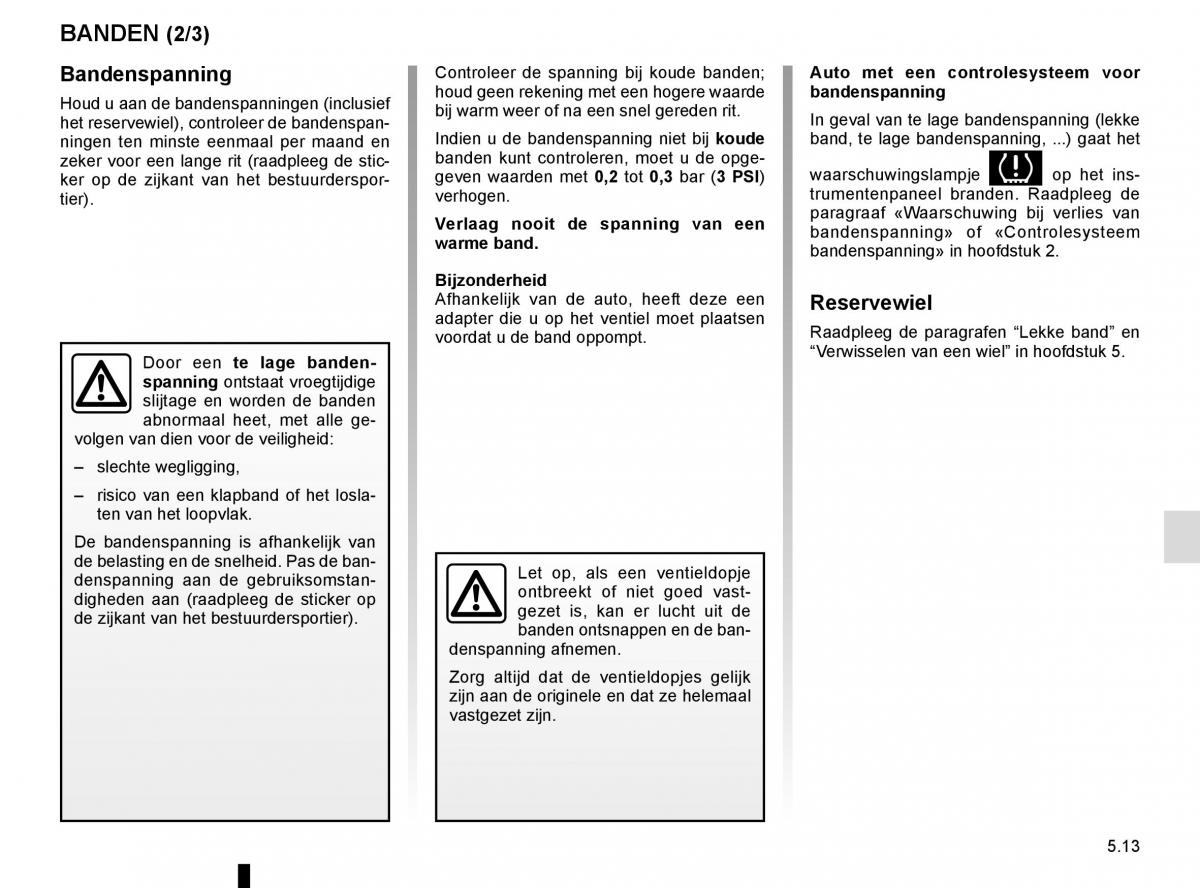 Renault Espace V 5 handleiding / page 269