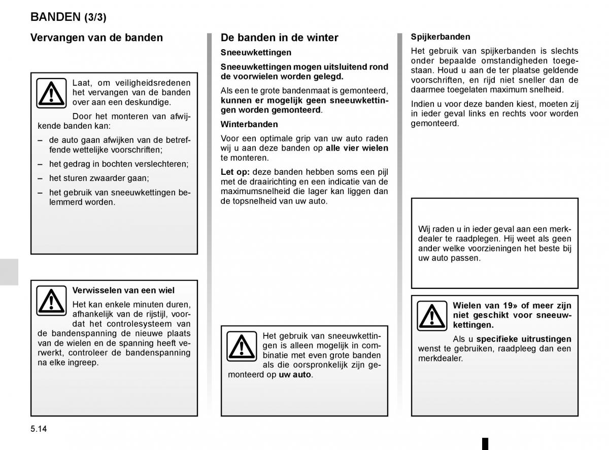 Renault Espace V 5 handleiding / page 270