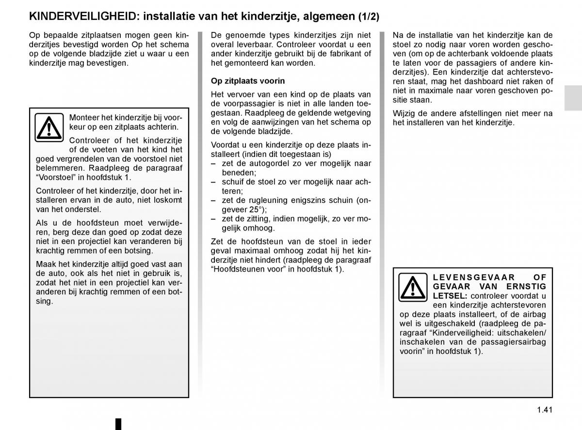 Renault Espace V 5 handleiding / page 47