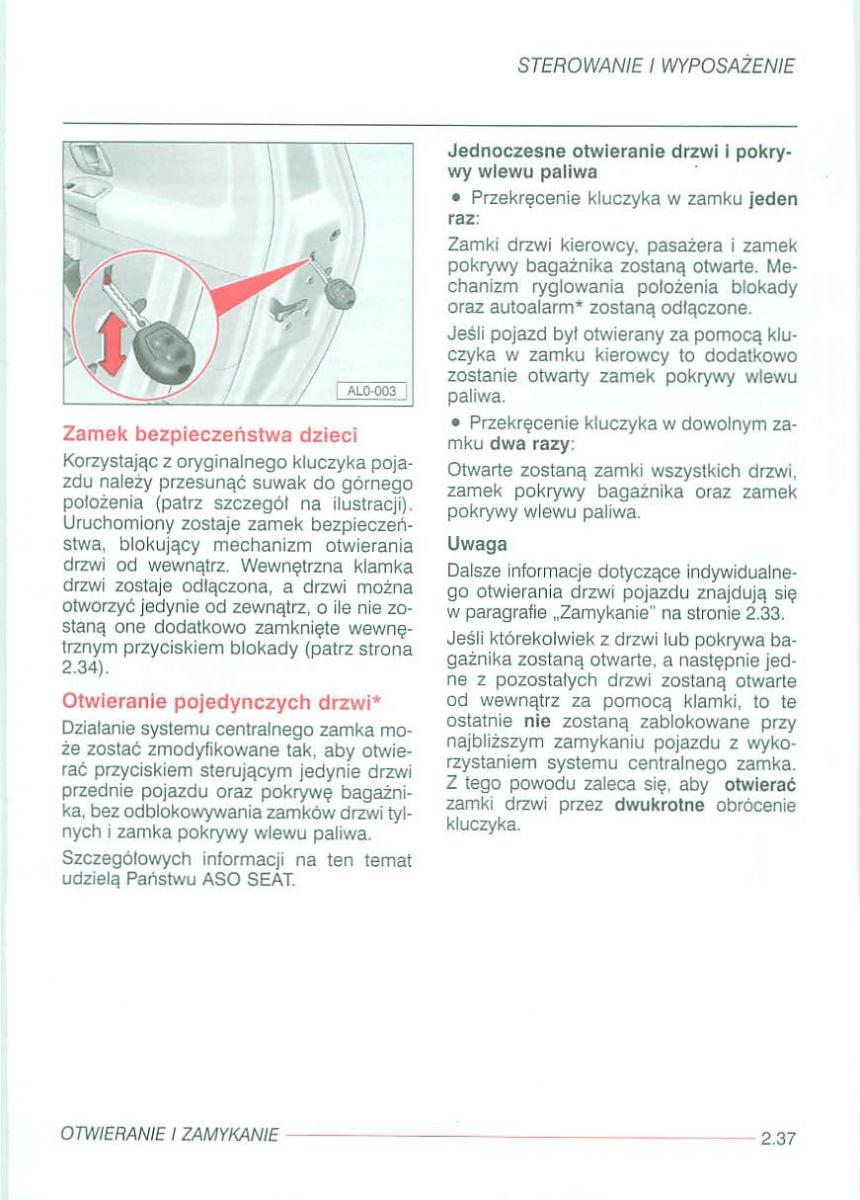 Seat Alhambra I 1 instrukcja obslugi / page 81