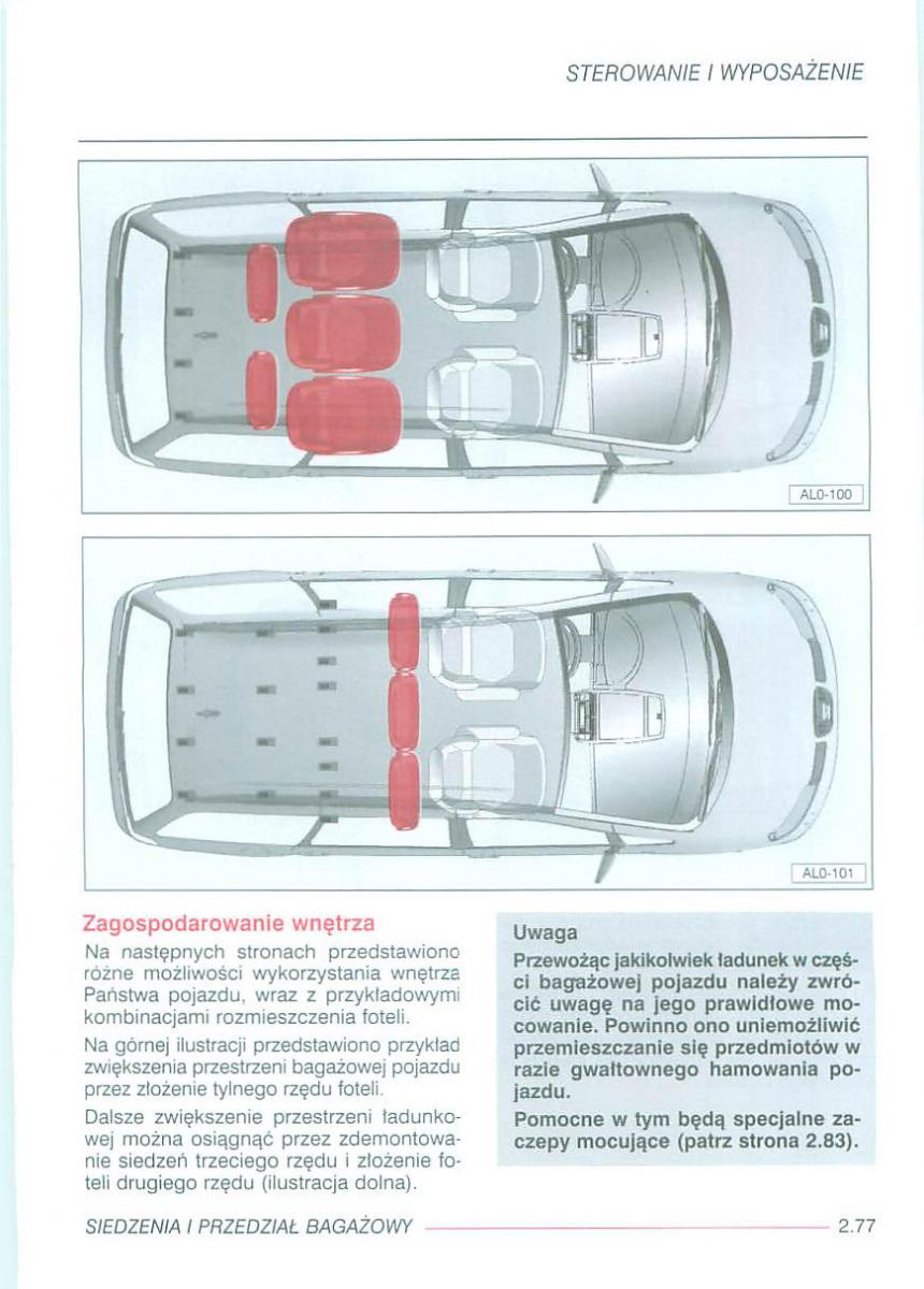 Seat Alhambra I 1 instrukcja obslugi / page 121