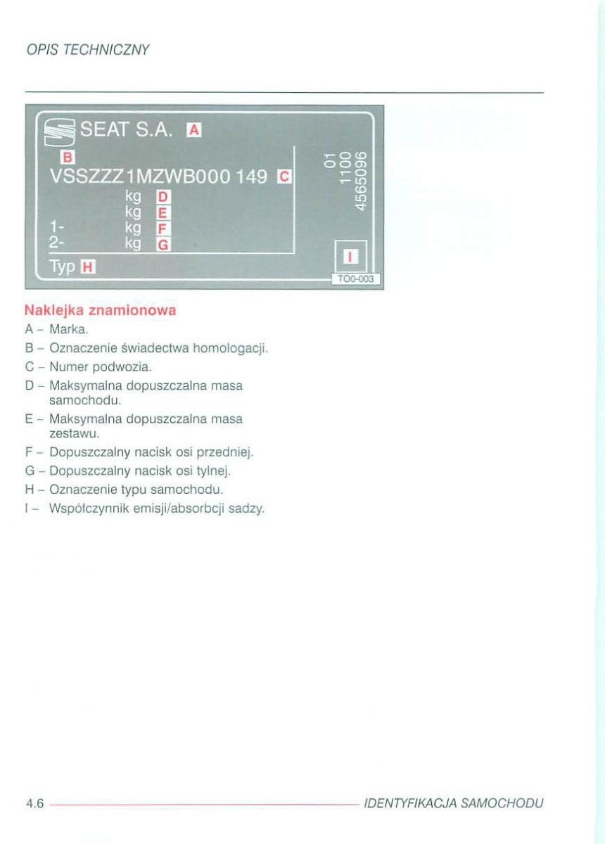 Seat Alhambra I 1 instrukcja obslugi / page 265