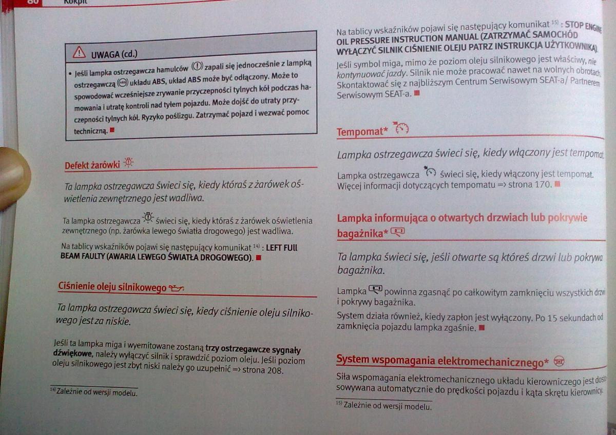 Seat Leon II 2 instrukcja obslugi / page 78