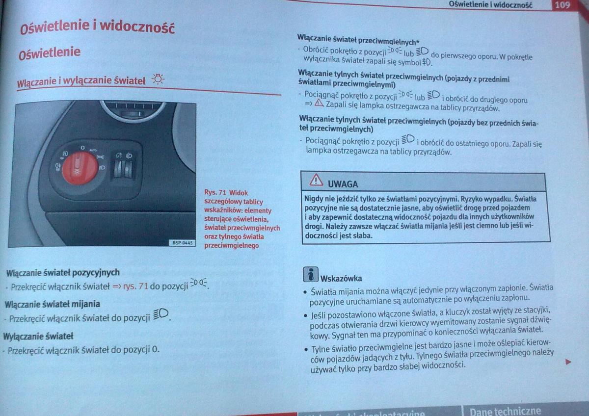 Seat Leon II 2 instrukcja obslugi / page 107