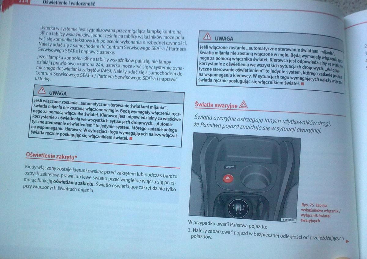 Seat Leon II 2 instrukcja obslugi / page 112