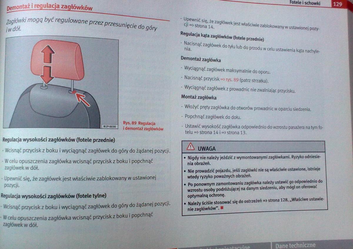 Seat Leon II 2 instrukcja obslugi / page 127