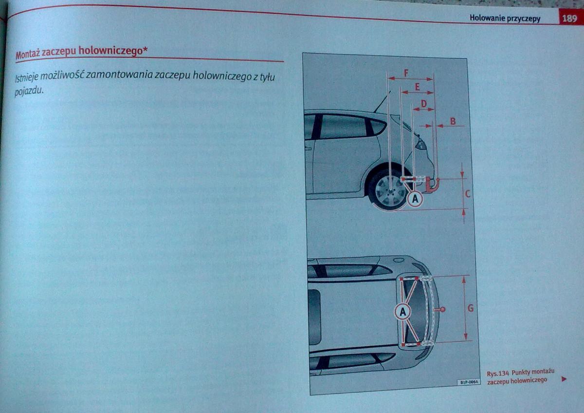 Seat Leon II 2 instrukcja obslugi / page 186