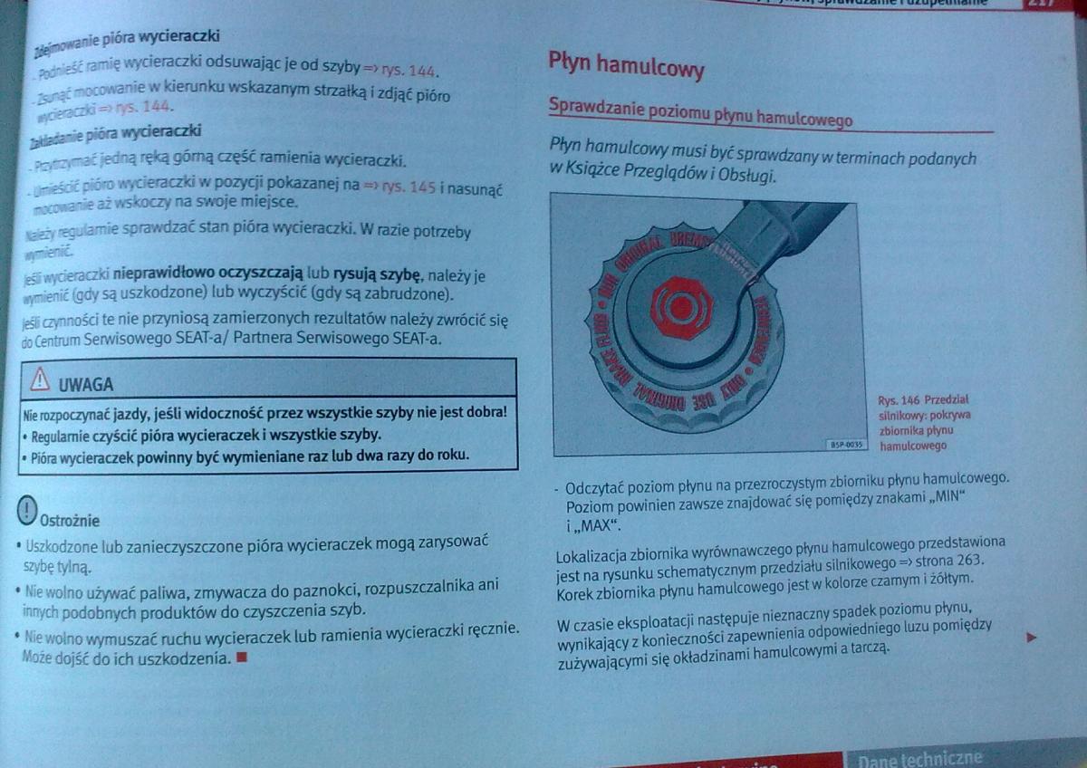 Seat Leon II 2 instrukcja obslugi / page 214