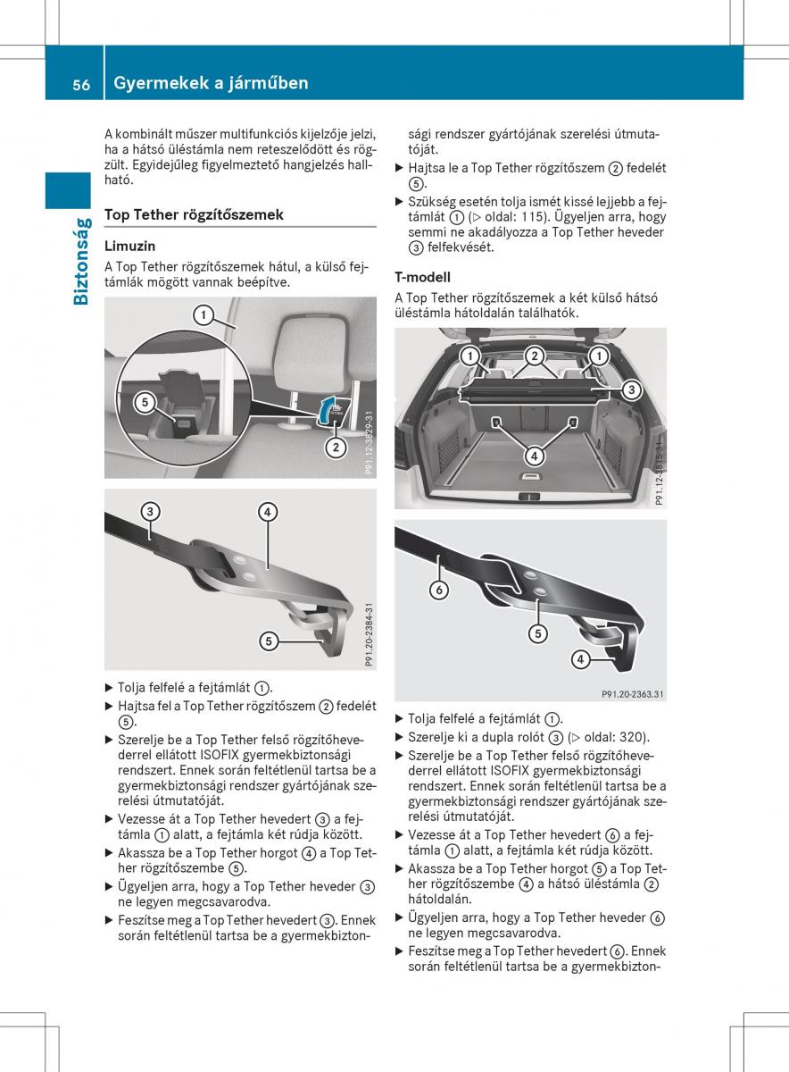 Mercedes E Class W212 Kezelesi utmutato / page 58