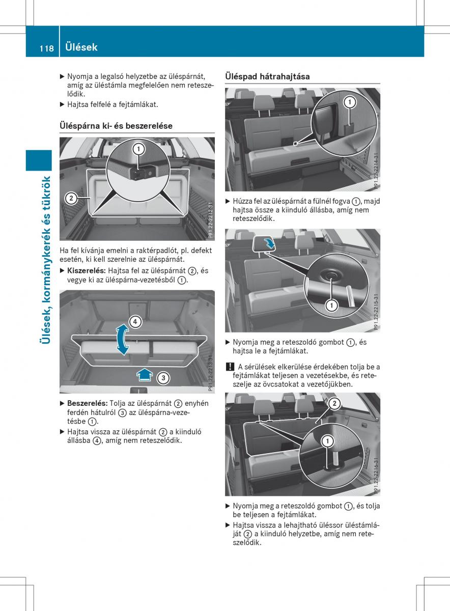 Mercedes E Class W212 Kezelesi utmutato / page 120