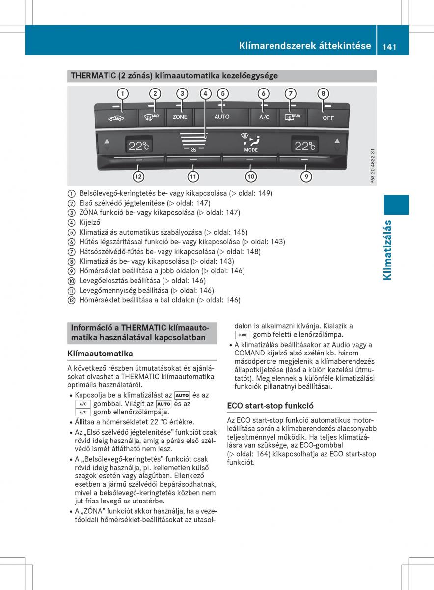 Mercedes E Class W212 Kezelesi utmutato / page 143