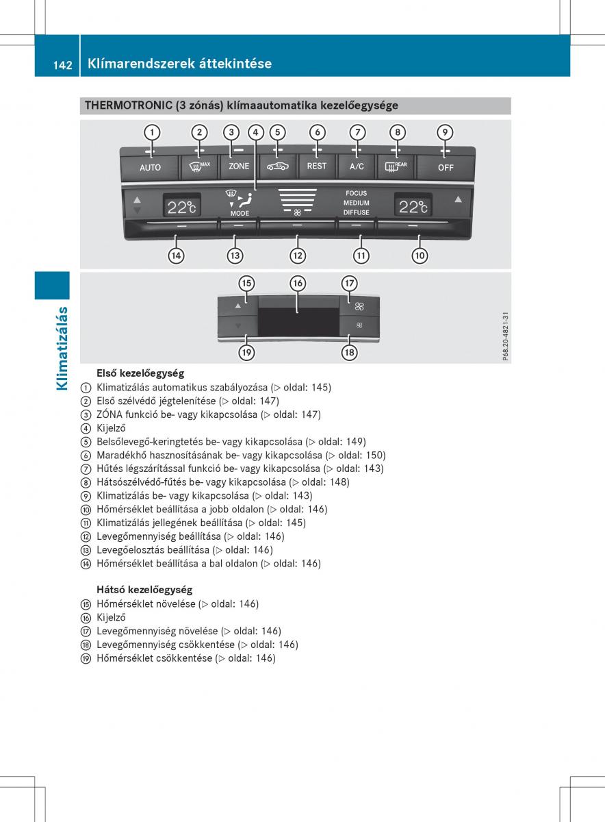 Mercedes E Class W212 Kezelesi utmutato / page 144