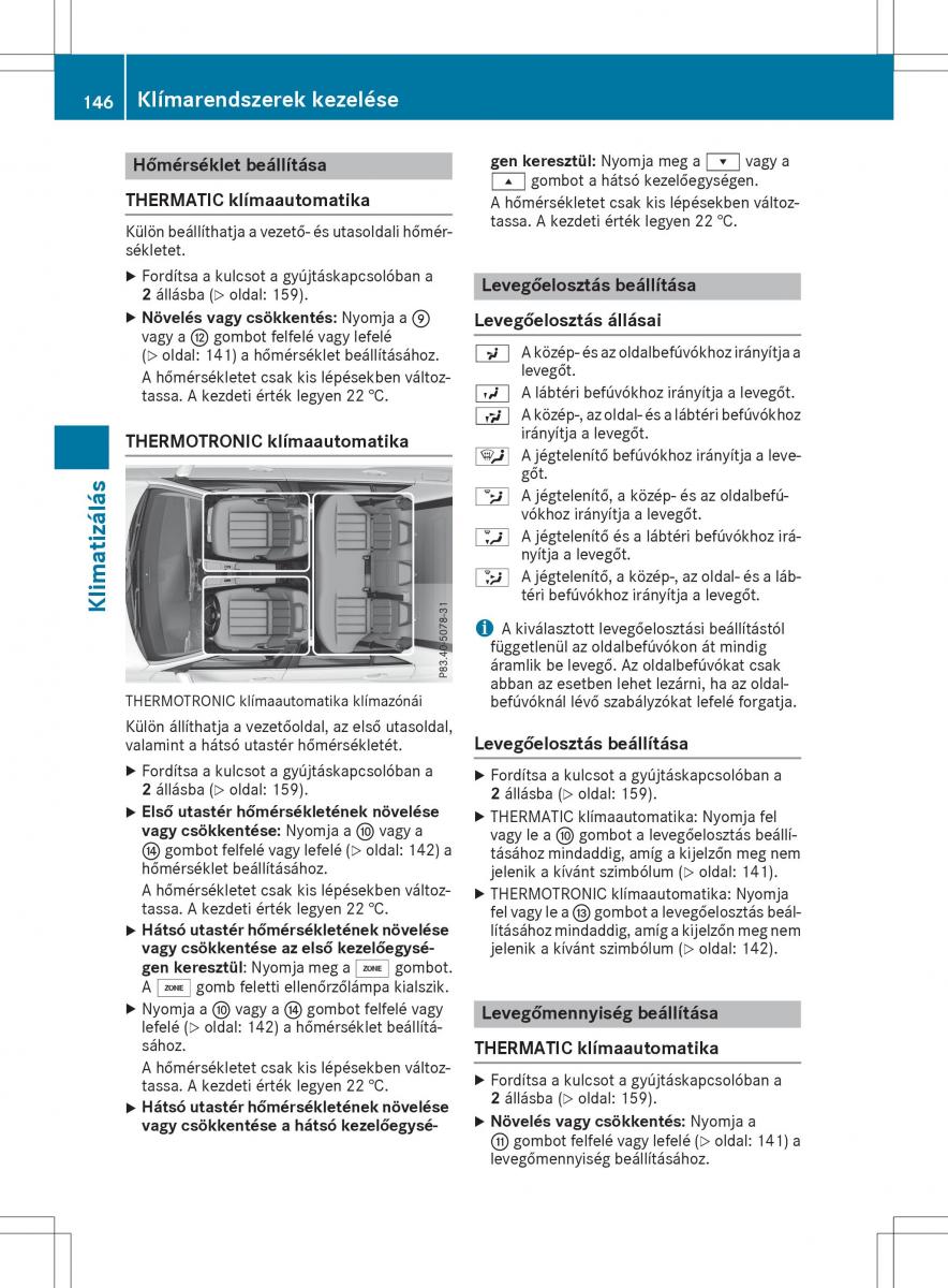 Mercedes E Class W212 Kezelesi utmutato / page 148