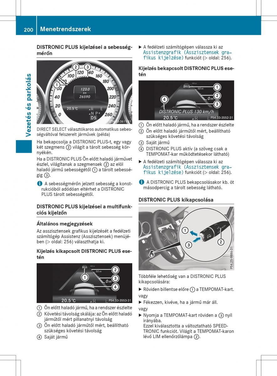 Mercedes E Class W212 Kezelesi utmutato / page 202