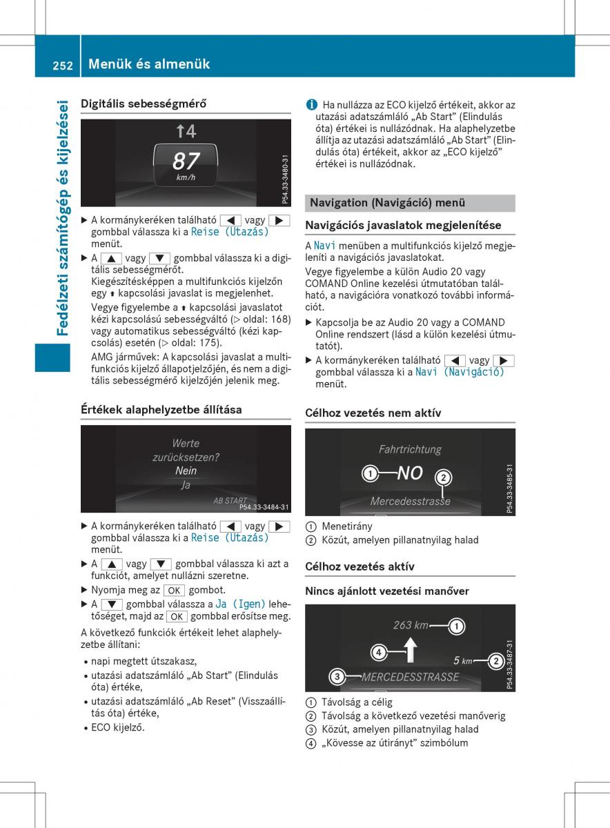 Mercedes E Class W212 Kezelesi utmutato / page 254