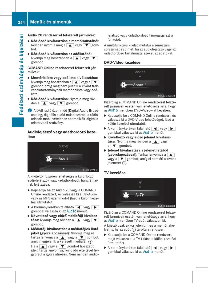 Mercedes E Class W212 Kezelesi utmutato / page 256