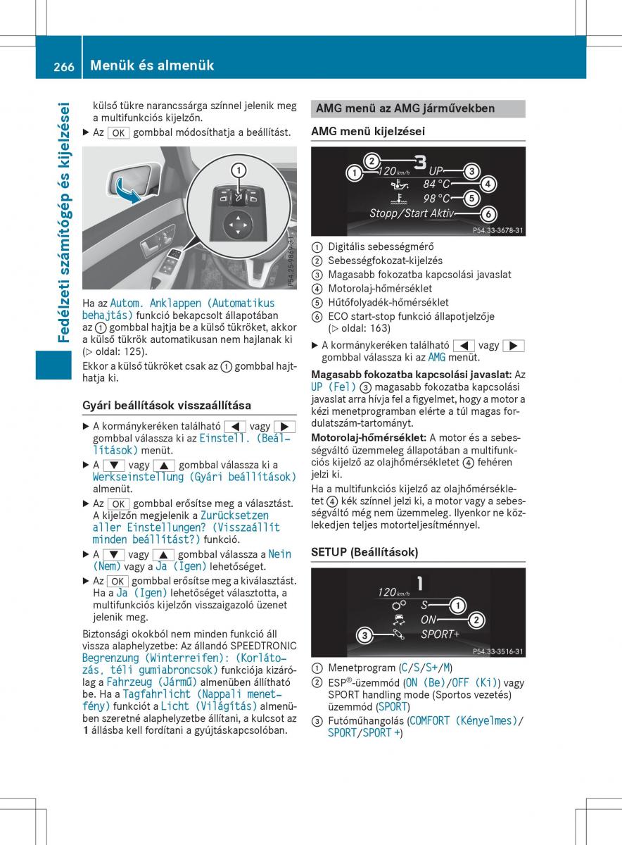 Mercedes E Class W212 Kezelesi utmutato / page 268