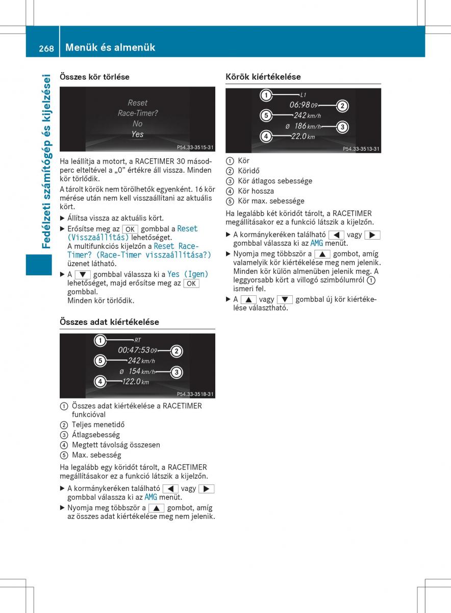 Mercedes E Class W212 Kezelesi utmutato / page 270