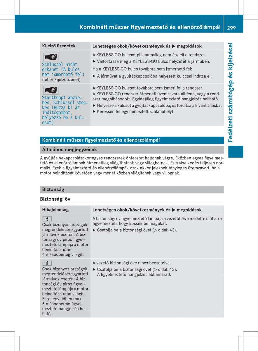 Mercedes E Class W212 Kezelesi utmutato / page 301