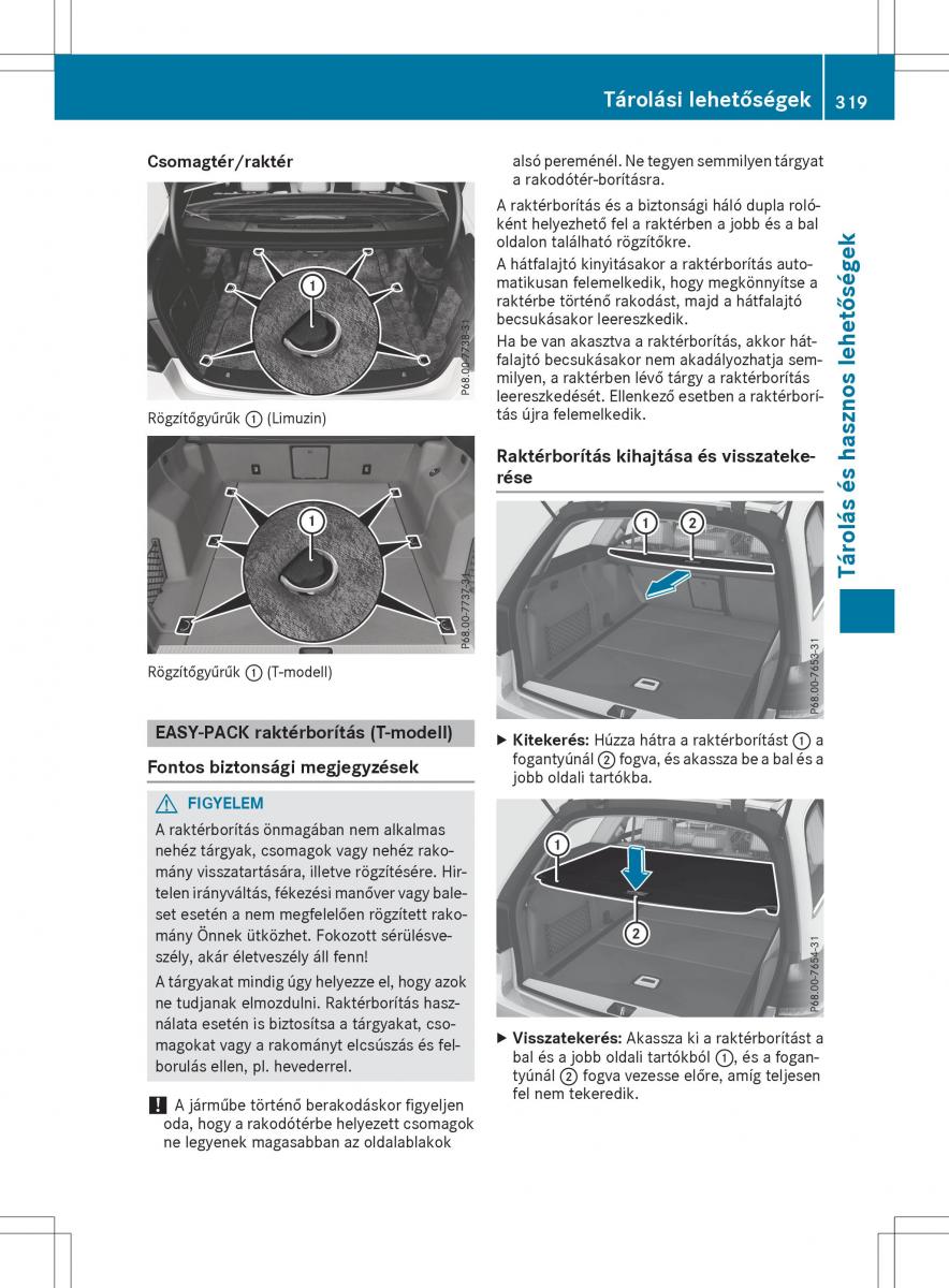 Mercedes E Class W212 Kezelesi utmutato / page 321