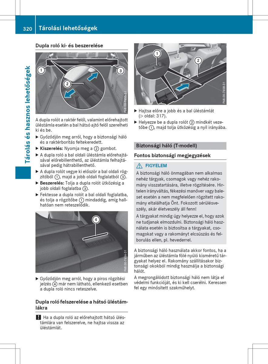 Mercedes E Class W212 Kezelesi utmutato / page 322