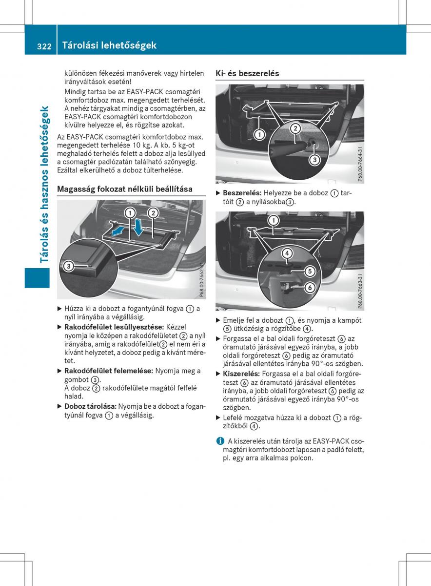 Mercedes E Class W212 Kezelesi utmutato / page 324