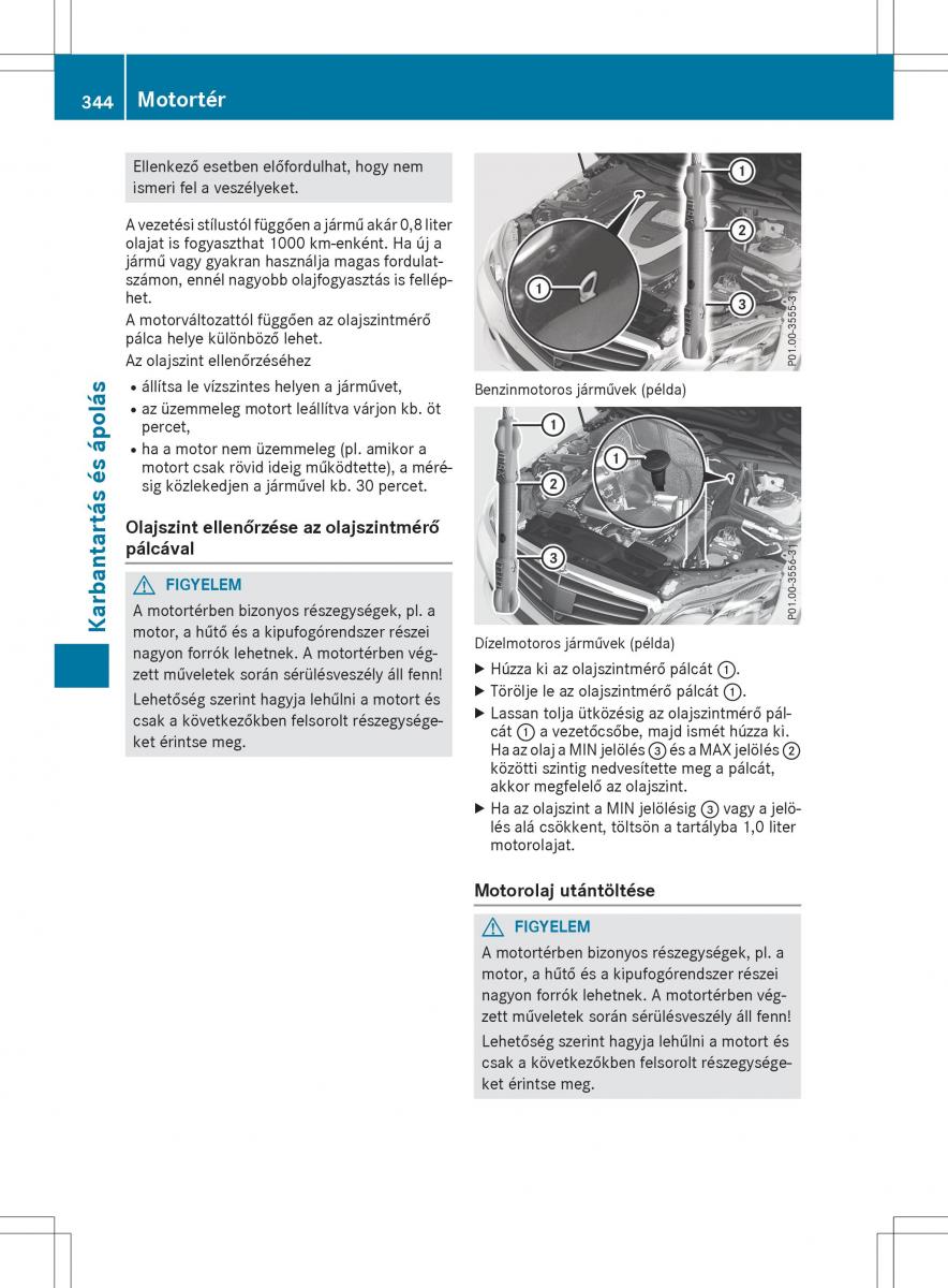 Mercedes E Class W212 Kezelesi utmutato / page 346