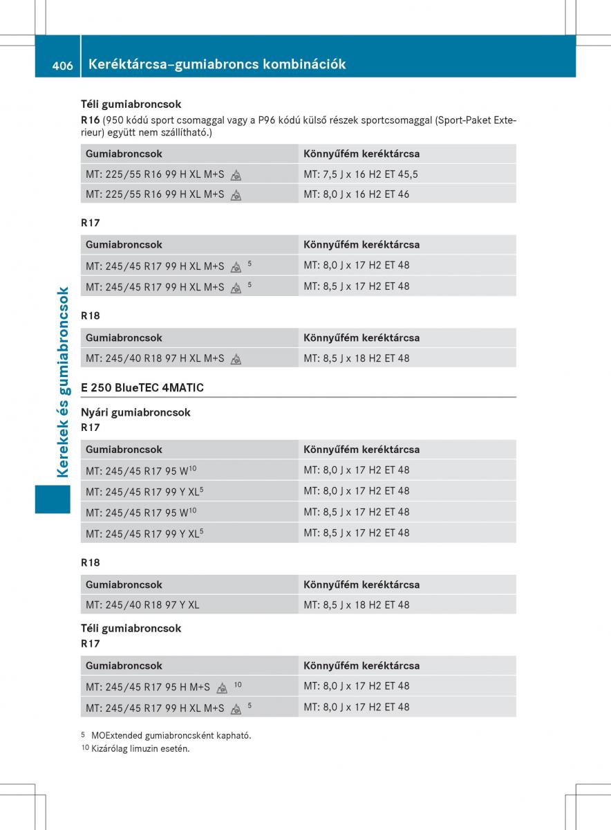 Mercedes E Class W212 Kezelesi utmutato / page 408